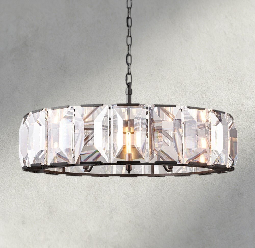 Hartley Crystal Round Chandelier 19", 31", 43", 60" - Cyran Lamps
