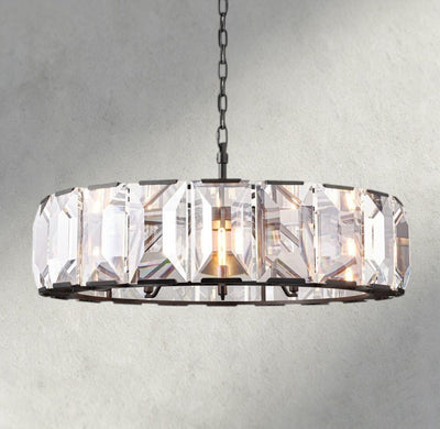 Hartley Crystal Round Chandelier 19", 31", 43", 60" - Cyran Lamps