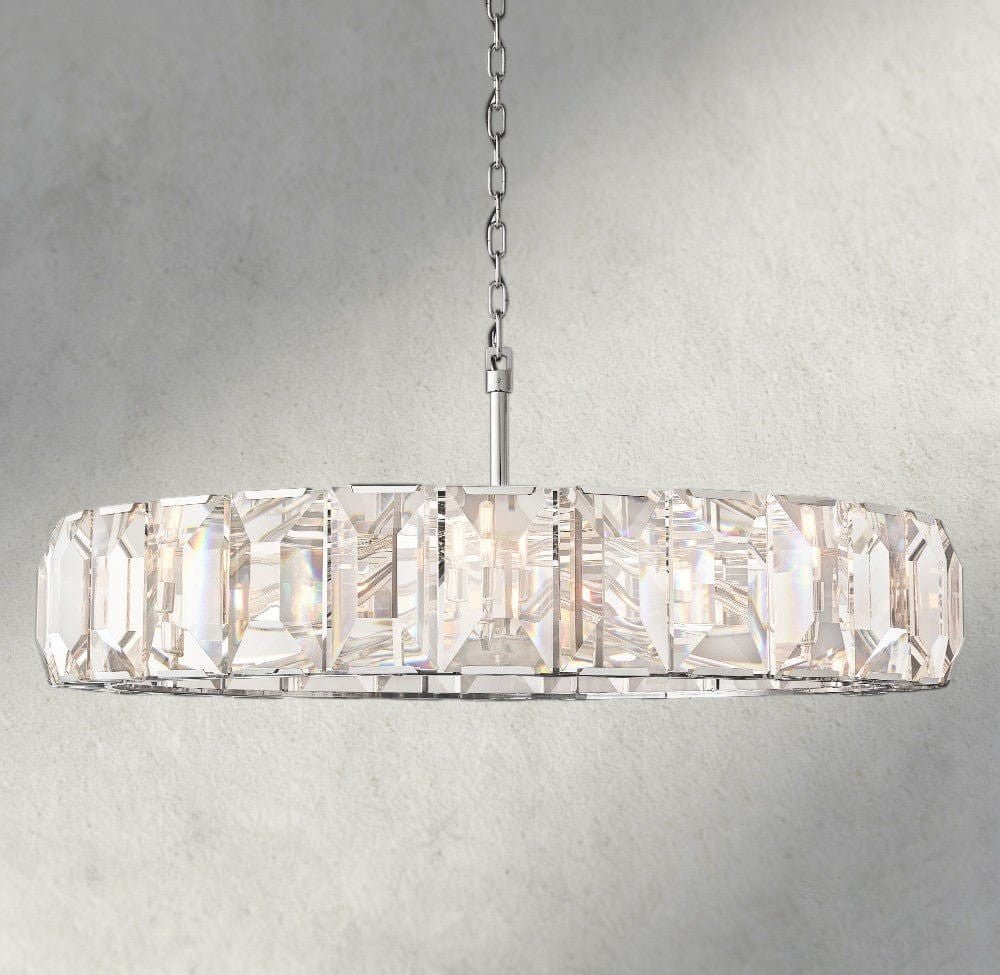 Hartley Crystal Round Chandelier 19", 31", 43", 60" - Cyran Lamps