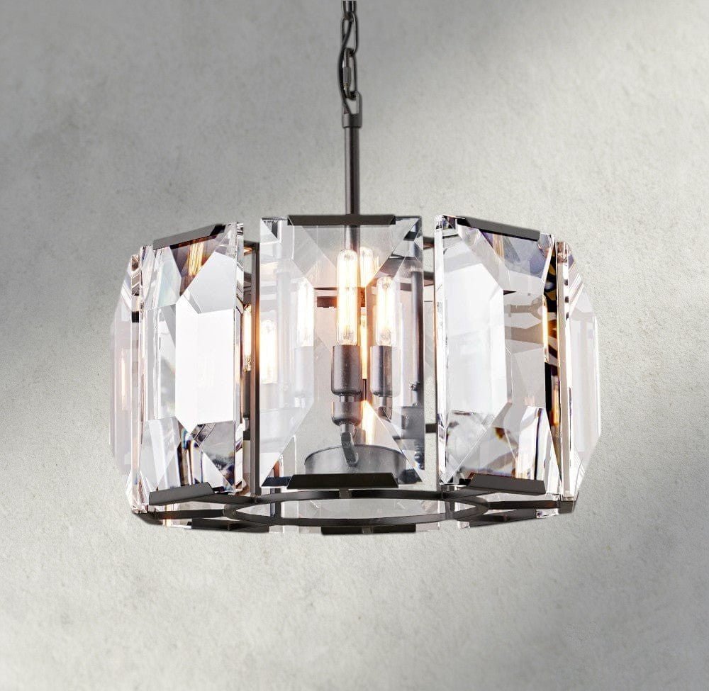 Hartley Crystal Round Chandelier 19", 31", 43", 60" - Cyran Lamps