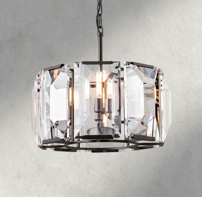 Hartley Crystal Round Chandelier 19", 31", 43", 60" - Cyran Lamps