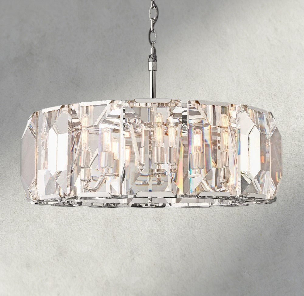 Hartley Crystal Round Chandelier 19", 31", 43", 60" - Cyran Lamps