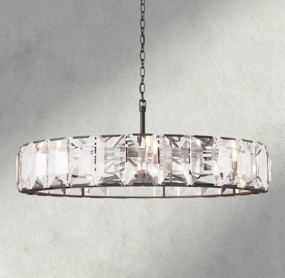 Hartley Crystal Round Chandelier 19", 31", 43", 60" - Cyran Lamps