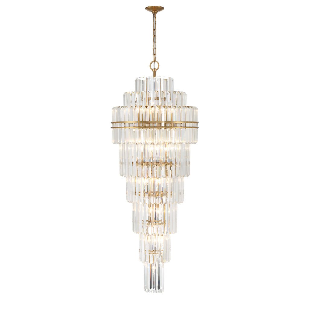 Hayes Multi - Layer Crystal 31 Light Chandelier - Cyran Lamps