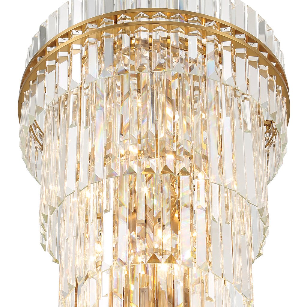 Hayes Multi - Layer Crystal 31 Light Chandelier - Cyran Lamps