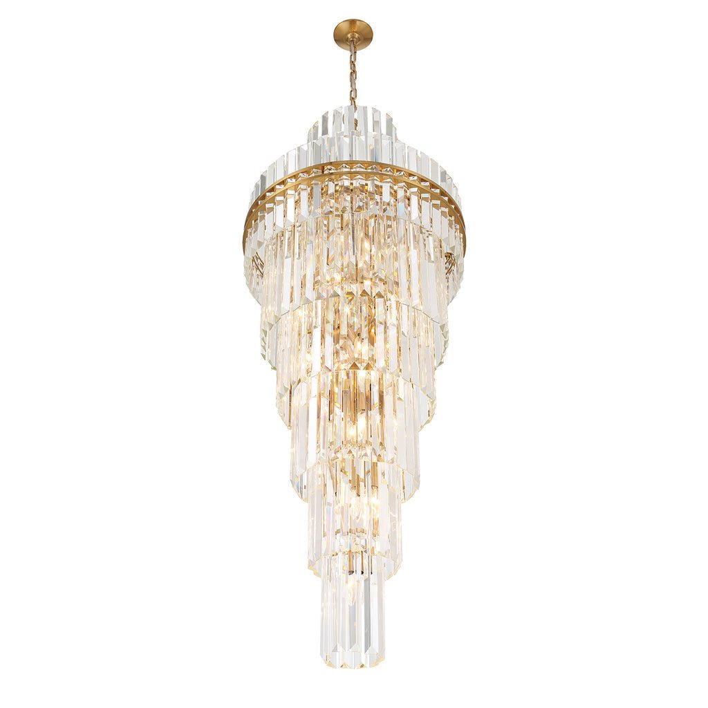 Hayes Multi - Layer Crystal 31 Light Chandelier - Cyran Lamps