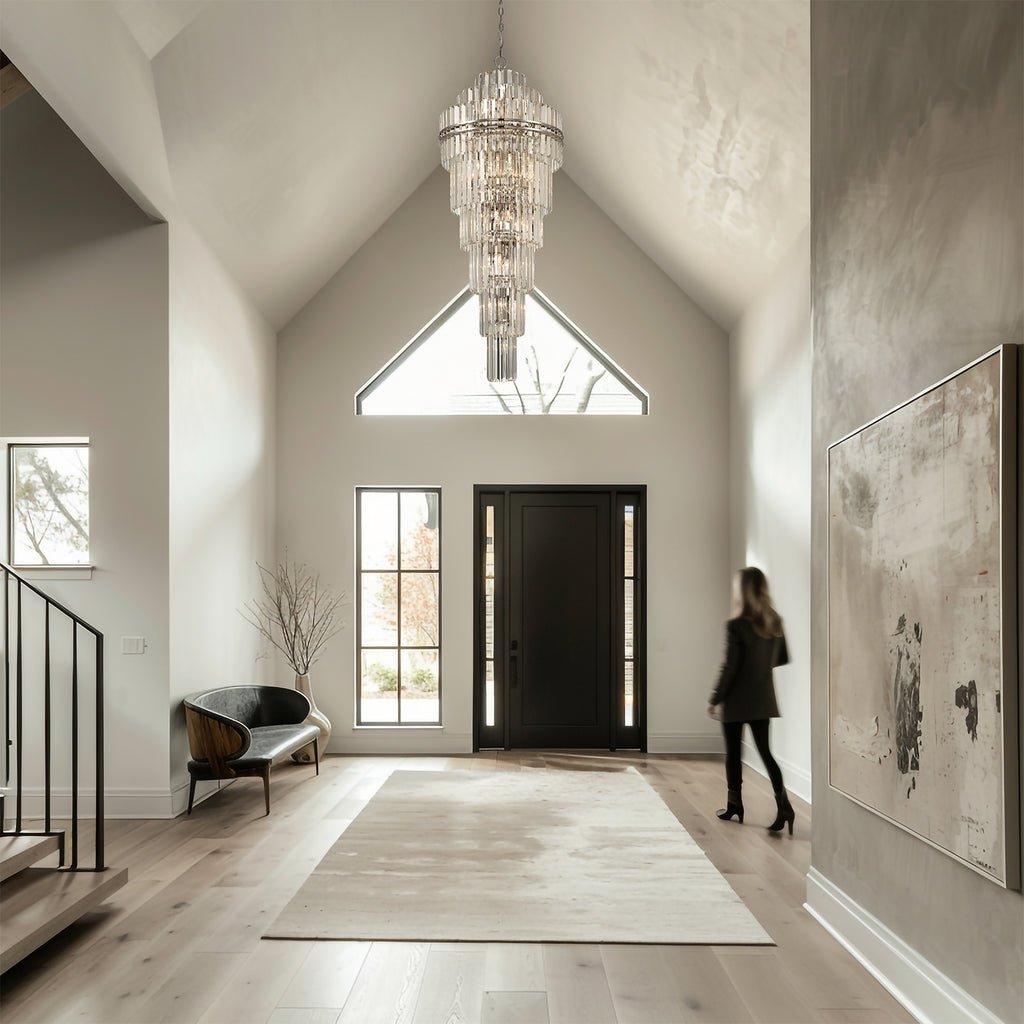 Hayes Multi - Layer Crystal 31 Light Chandelier - Cyran Lamps