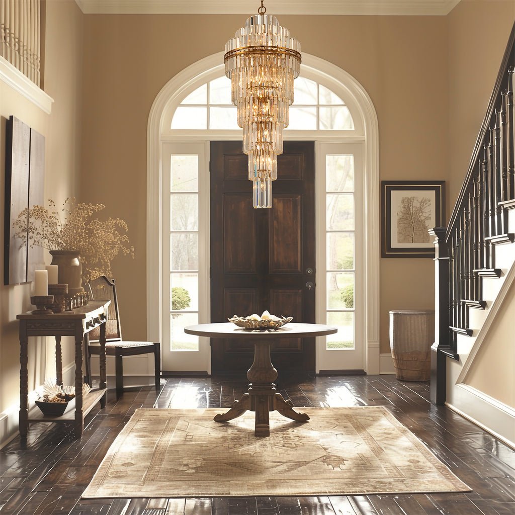 Hayes Multi - Layer Crystal 31 Light Chandelier - Cyran Lamps