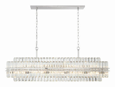 Hayes Rectangular Crystal 16 Light Chandelier - Cyran Lamps