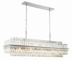 Hayes Rectangular Crystal 16 Light Chandelier - Cyran Lamps