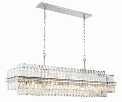 Hayes Rectangular Crystal 16 Light Chandelier - Cyran Lamps