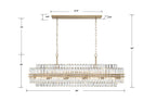 Hayes Rectangular Crystal 16 Light Chandelier - Cyran Lamps