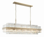 Hayes Rectangular Crystal 16 Light Chandelier - Cyran Lamps
