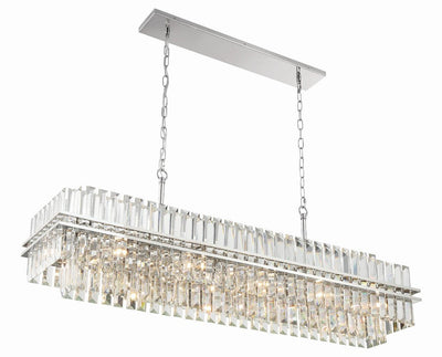 Hayes Rectangular Crystal 16 Light Chandelier - Cyran Lamps