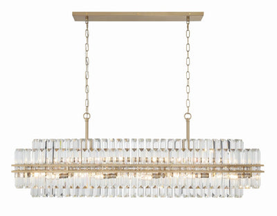 Hayes Rectangular Crystal 16 Light Chandelier - Cyran Lamps