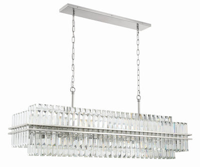 Hayes Rectangular Crystal 16 Light Chandelier - Cyran Lamps