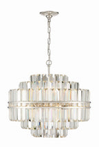 Hayes Round Crystal 12 Light Chandelier - Cyran Lamps
