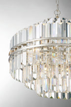 Hayes Round Crystal 12 Light Chandelier - Cyran Lamps
