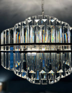 Hayes Round Crystal 12 Light Chandelier - Cyran Lamps