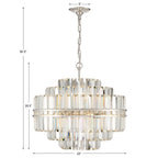 Hayes Round Crystal 12 Light Chandelier - Cyran Lamps