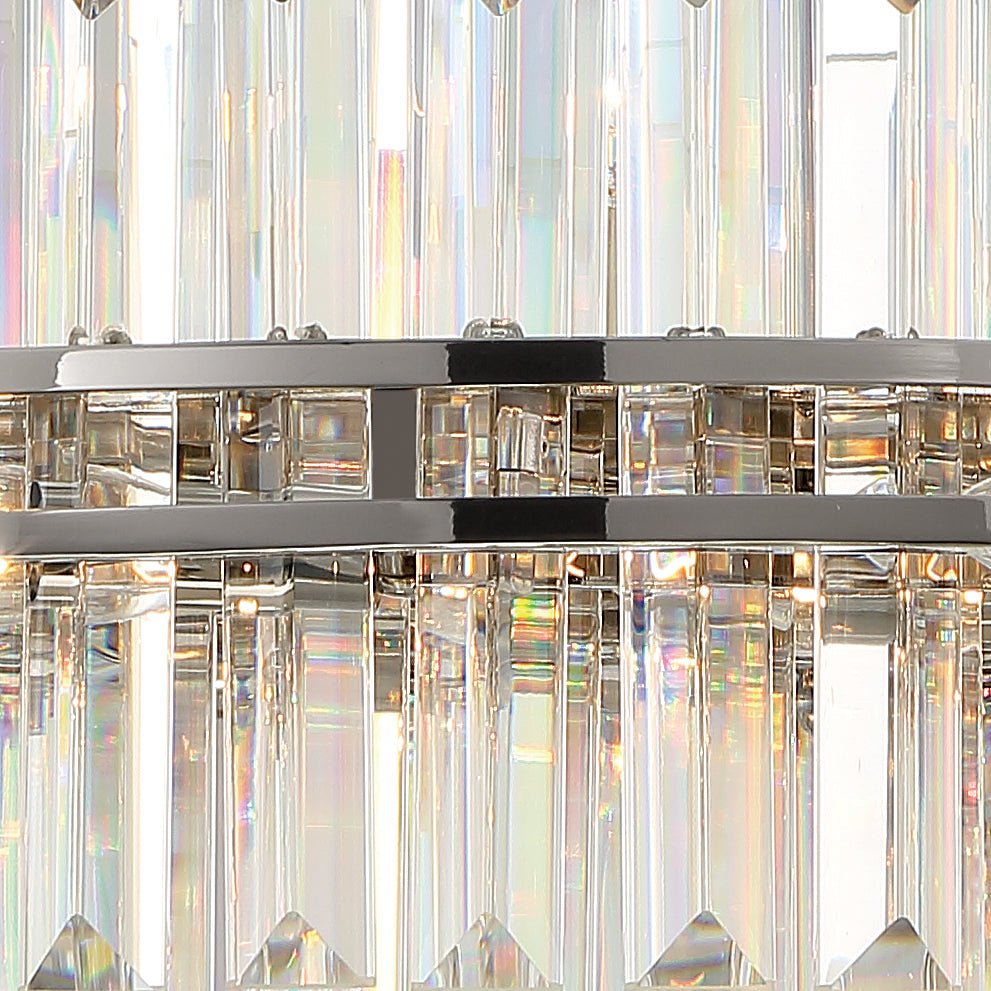 Hayes Round Crystal 16 Light Chandelier - Cyran Lamps