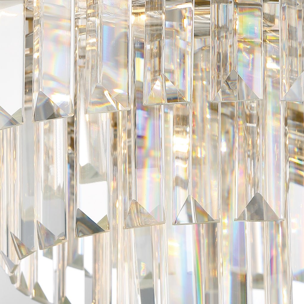 Hayes Round Crystal 16 Light Chandelier - Cyran Lamps