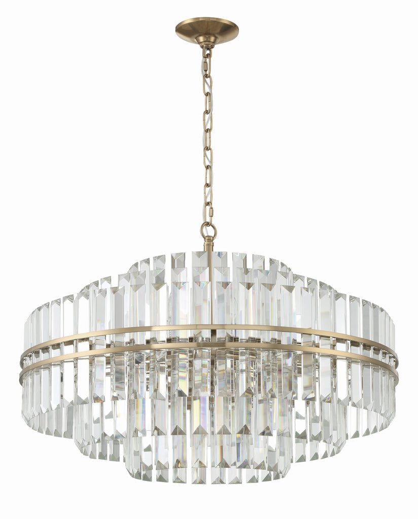 Hayes Round Crystal 16 Light Chandelier - Cyran Lamps