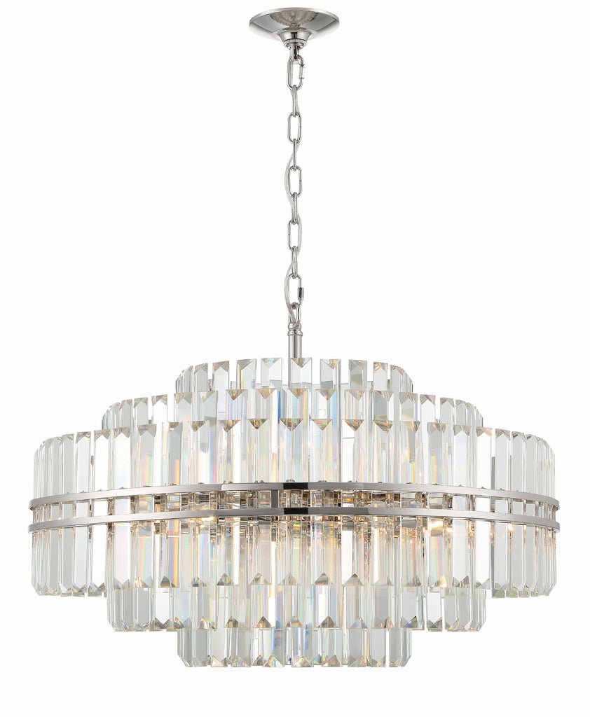 Hayes Round Crystal 16 Light Chandelier - Cyran Lamps