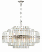 Hayes Round Crystal 16 Light Chandelier - Cyran Lamps