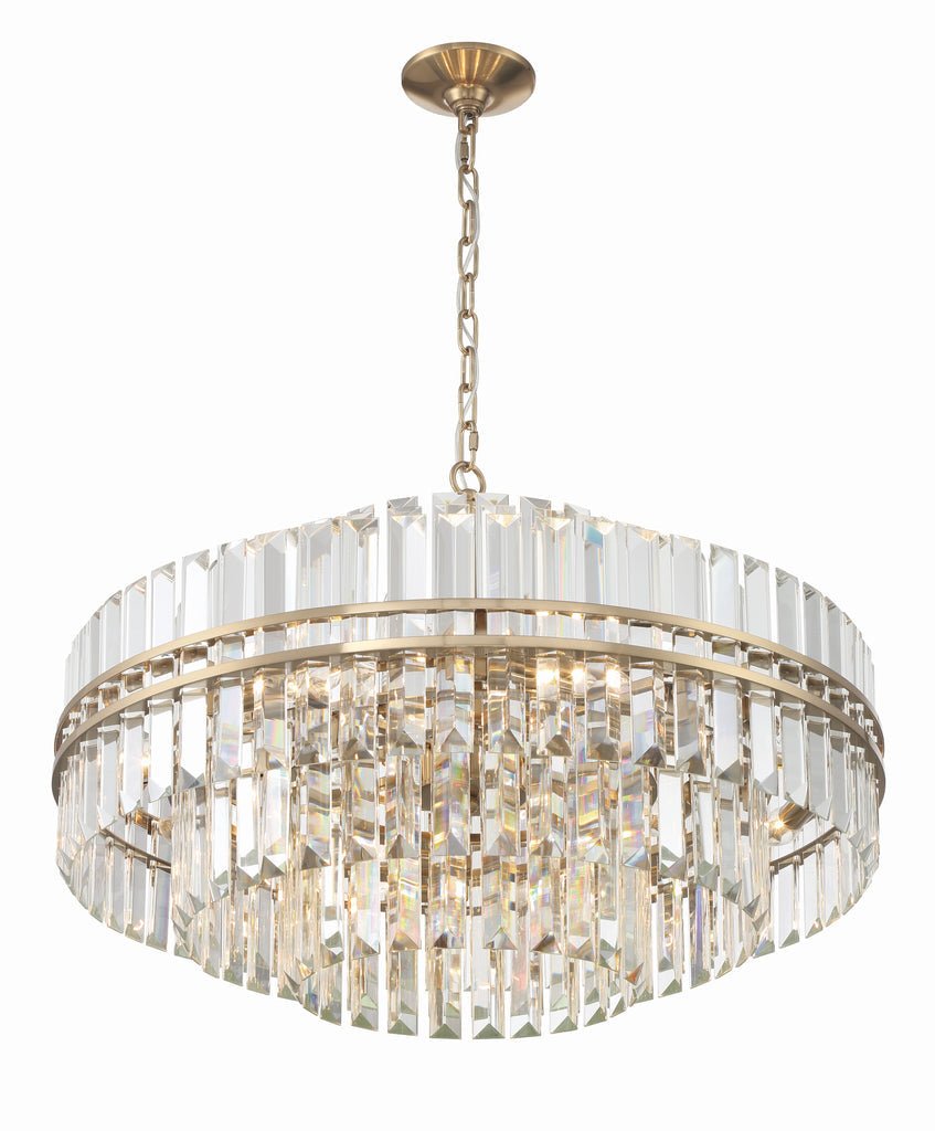 Hayes Round Crystal 16 Light Chandelier - Cyran Lamps