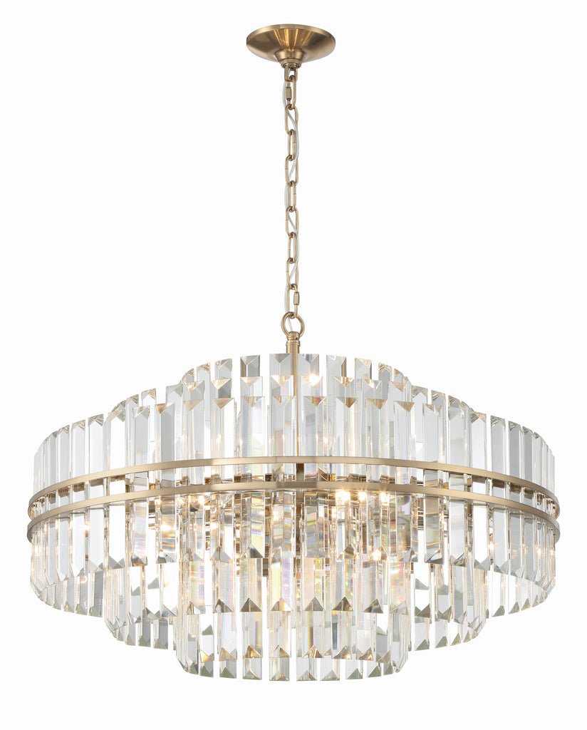 Hayes Round Crystal 16 Light Chandelier - Cyran Lamps