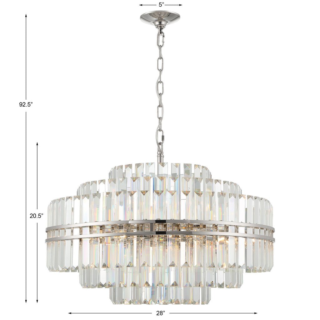 Hayes Round Crystal 16 Light Chandelier - Cyran Lamps
