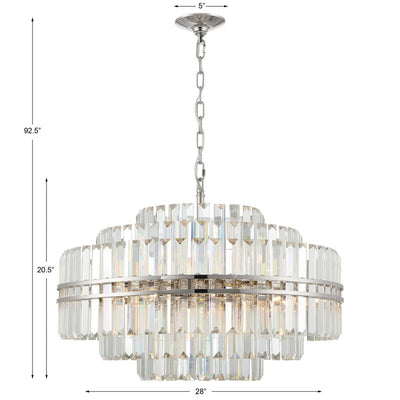 Hayes Round Crystal 16 Light Chandelier - Cyran Lamps