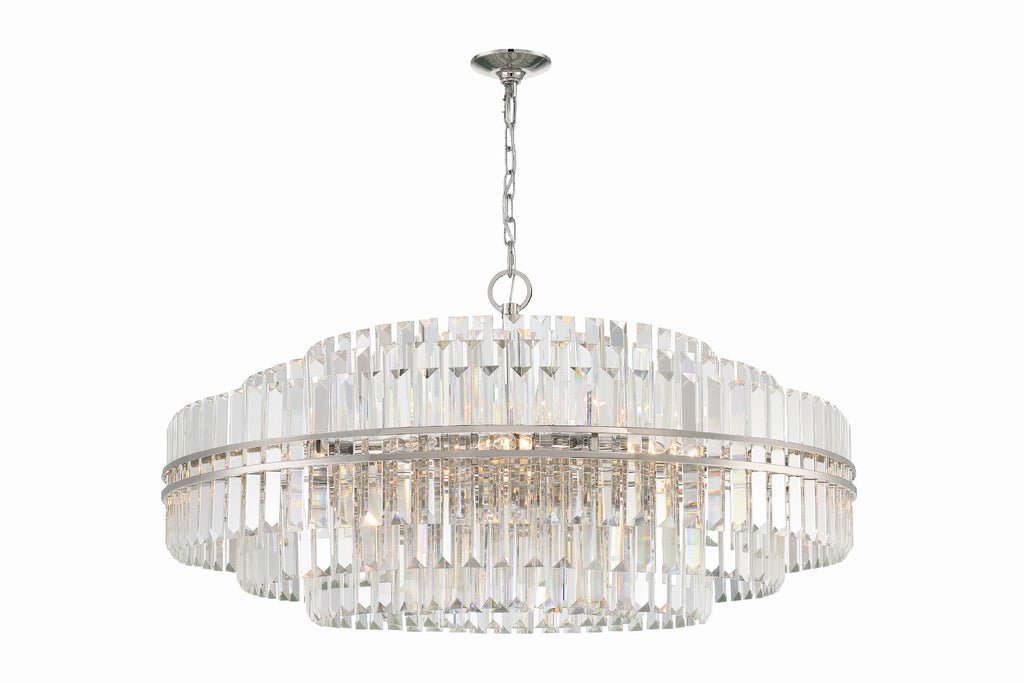 Hayes Round Crystal 32 Light Chandelier - Cyran Lamps