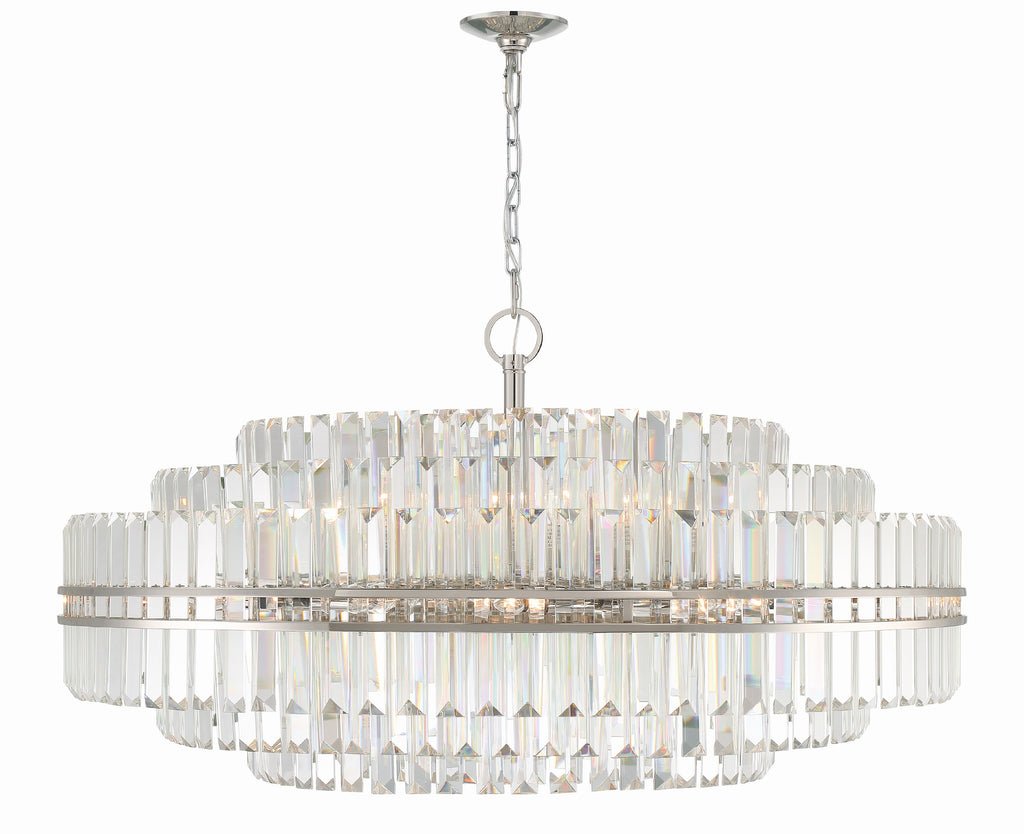 Hayes Round Crystal 32 Light Chandelier - Cyran Lamps