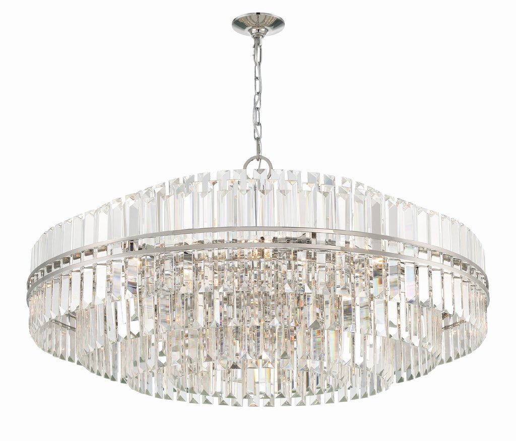 Hayes Round Crystal 32 Light Chandelier - Cyran Lamps
