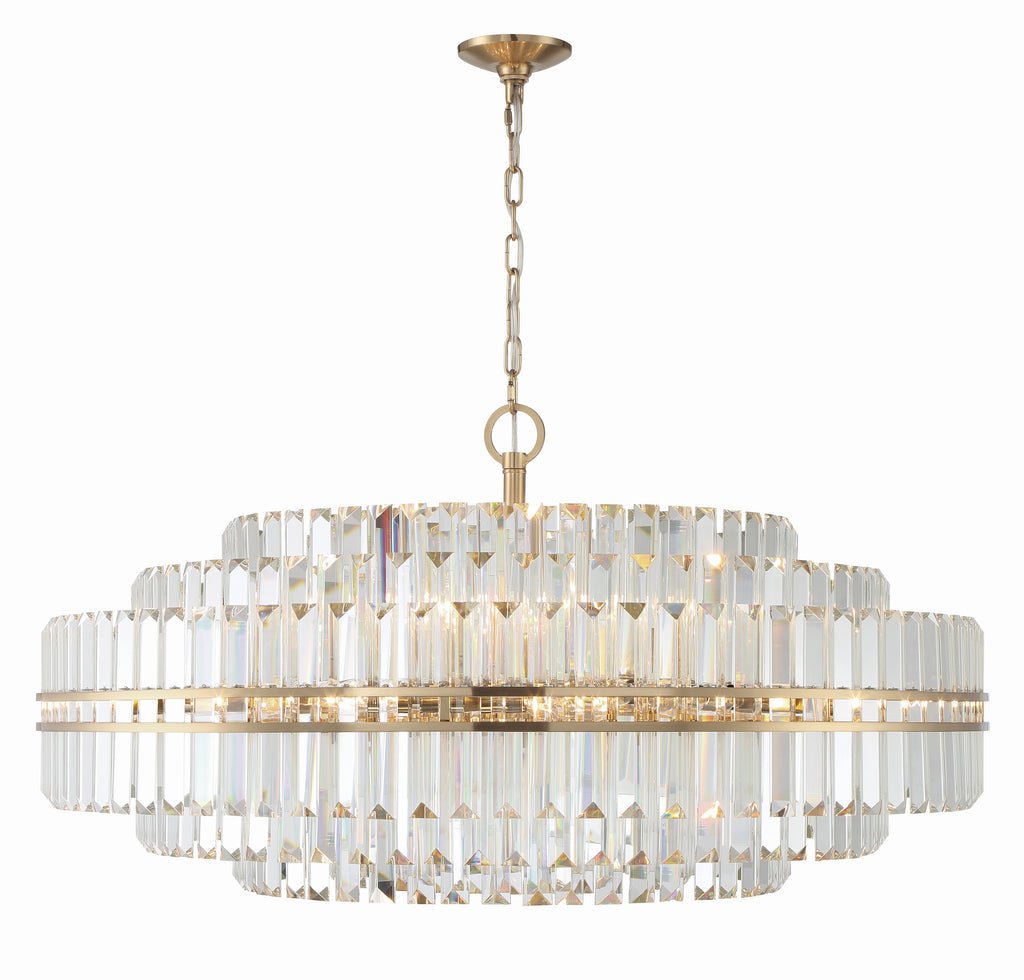 Hayes Round Crystal 32 Light Chandelier - Cyran Lamps