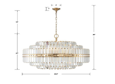 Hayes Round Crystal 32 Light Chandelier - Cyran Lamps