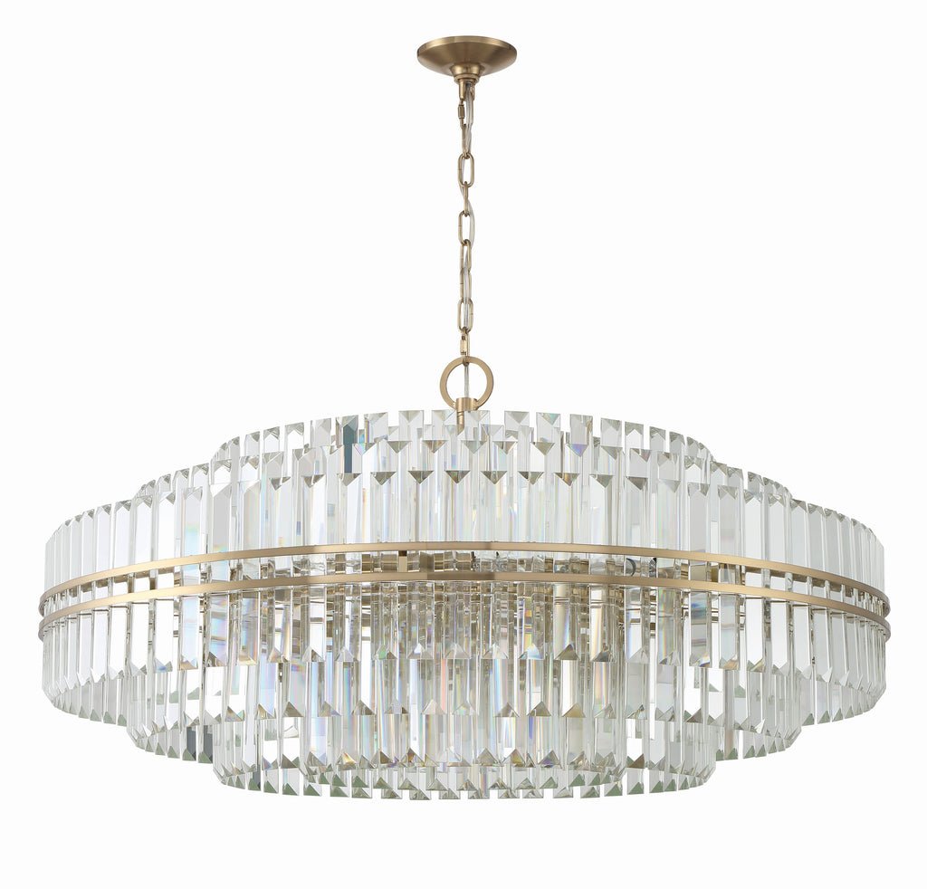 Hayes Round Crystal 32 Light Chandelier - Cyran Lamps