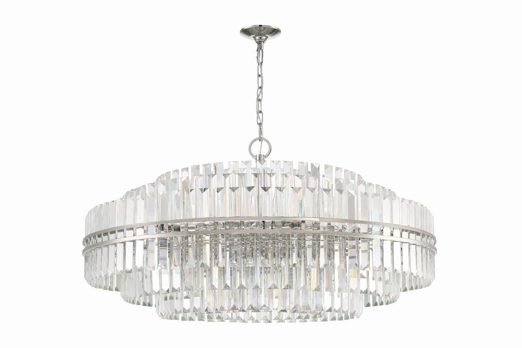 Hayes Round Crystal 32 Light Chandelier - Cyran Lamps