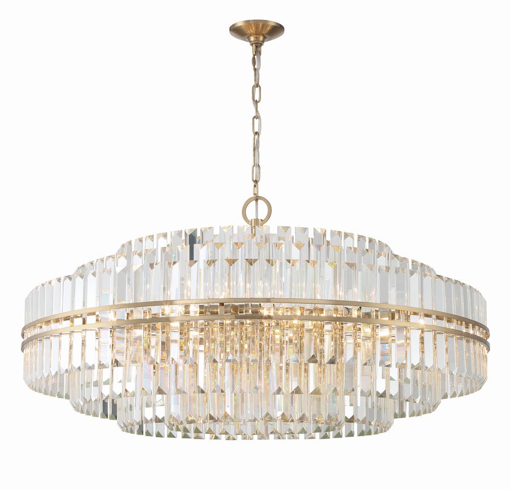 Hayes Round Crystal 32 Light Chandelier - Cyran Lamps