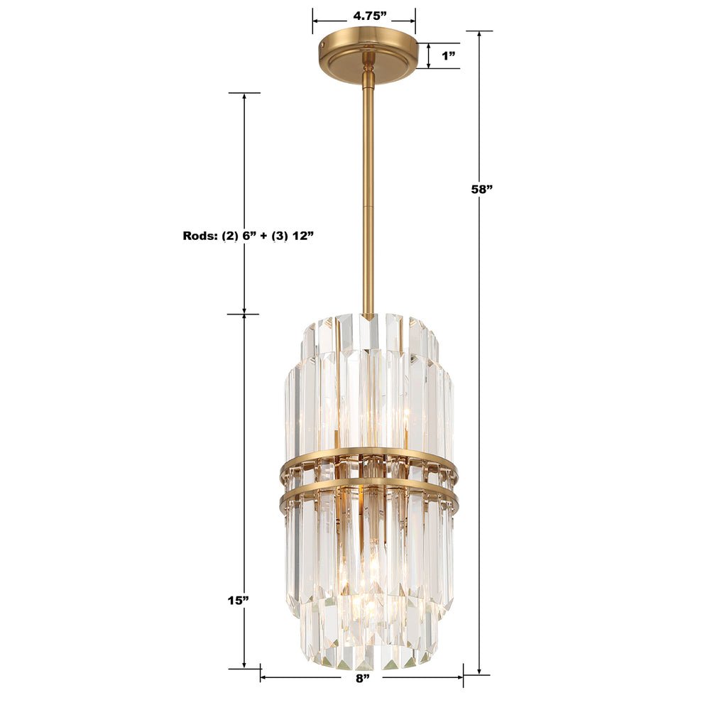 Hayes Round Crystal 4 Light Chandelier - Cyran Lamps