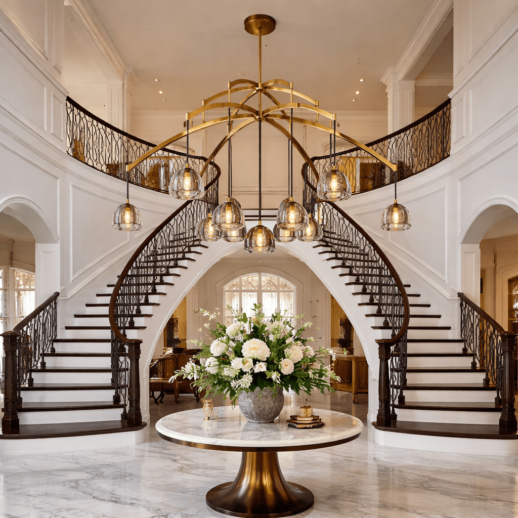 Hemispher Round Chandelier - Cyran Lamps