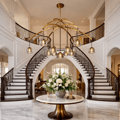 Hemispher Round Chandelier - Cyran Lamps