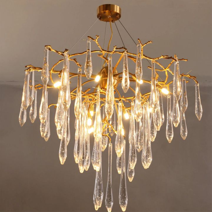 Icicle Crystal Luxury Branch Chandelier - Cyran Lamps