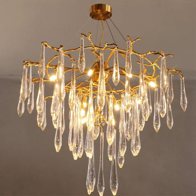 Icicle Crystal Luxury Branch Chandelier - Cyran Lamps