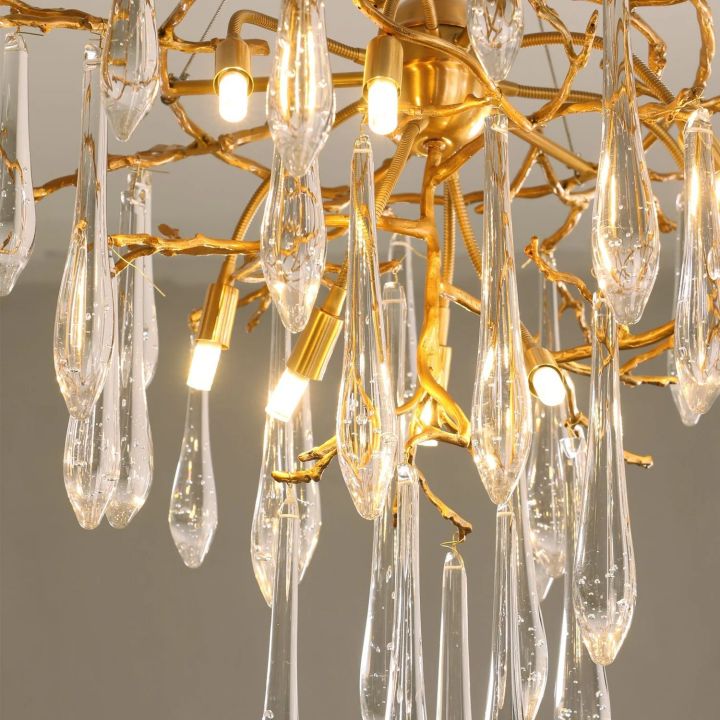 Icicle Crystal Luxury Branch Chandelier - Cyran Lamps