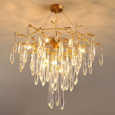 Icicle Crystal Luxury Branch Chandelier - Cyran Lamps