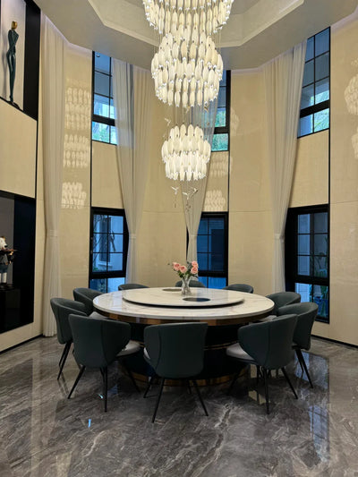 Ceramic Tulip Cascade Staircase Chandelier