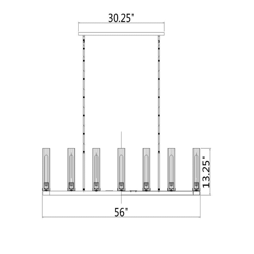 Jomei Rectangular Chandelier - Cyran Lamps